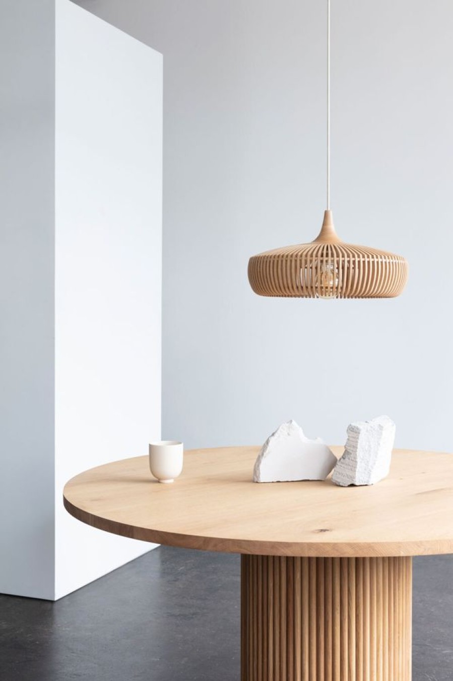 Belysning Umage Lampskarmar | Clava Dine Wood Lampskarm, Natur Ek