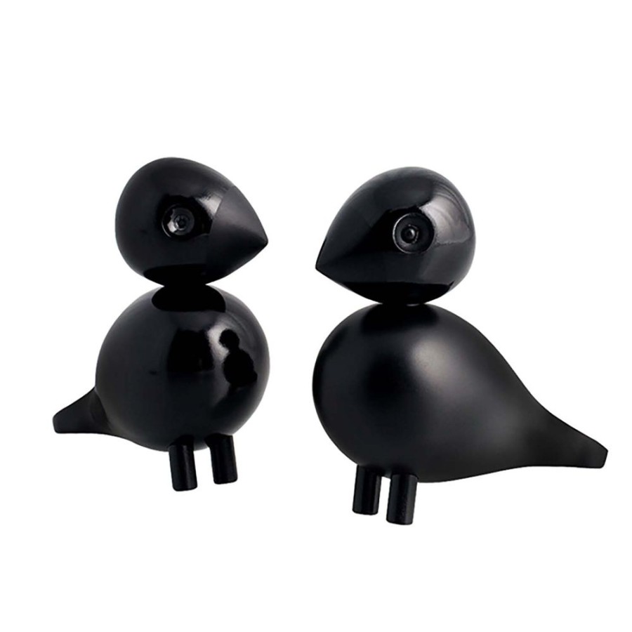 Inredning Kay Bojesen Skulpturer & Dekorativa Accessoarer | Lovebirds 2-Pack, Svart