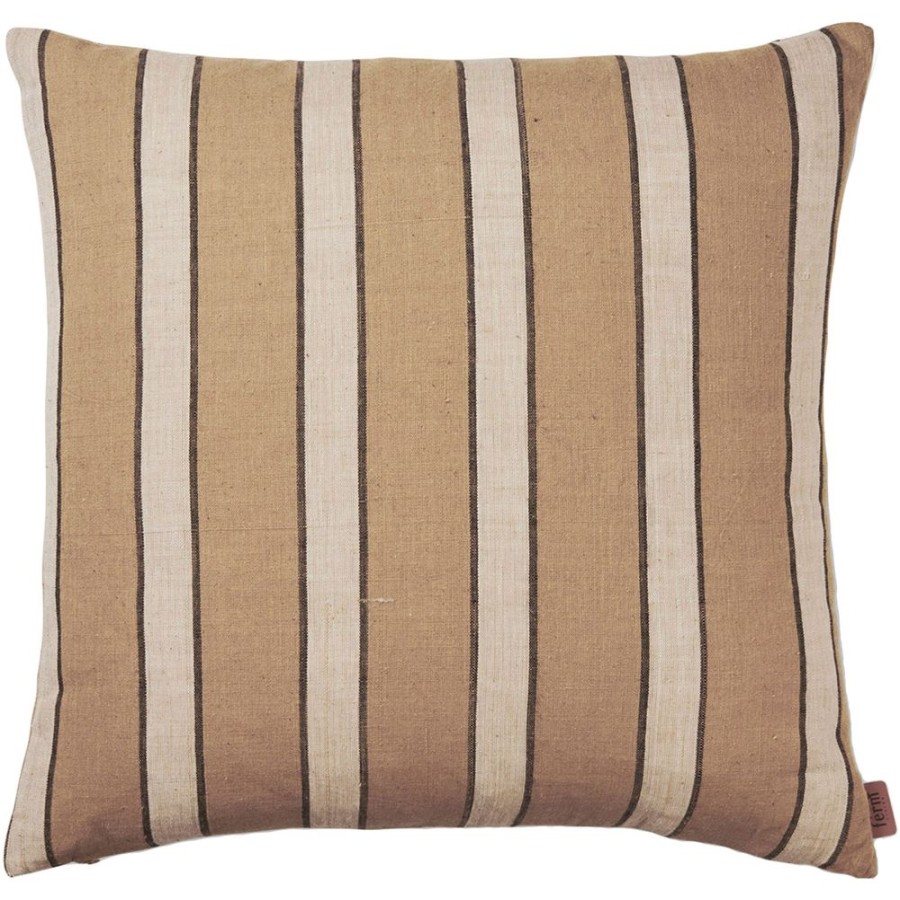 Textil Ferm Living Prydnadskuddar & Kuddfodral | Brown Prydnadskudde Lines, 50X50 Cm