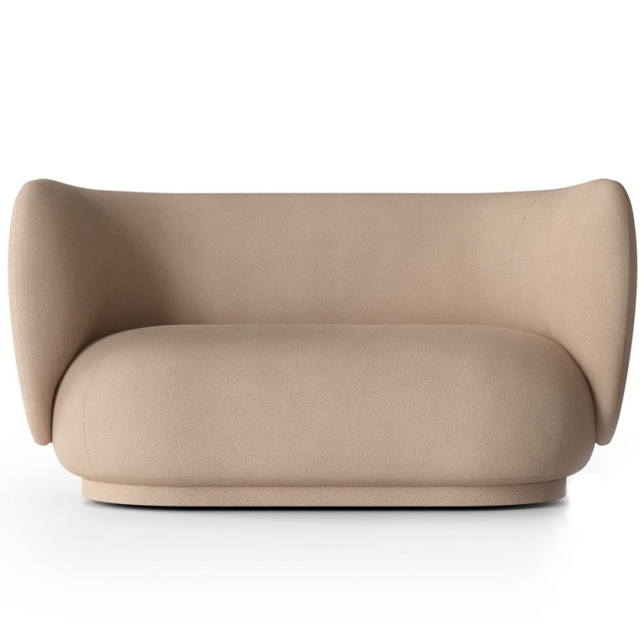 Mobler Ferm Living 2-Sitssoffor | Rico Brushed 2-Sitssoffa, Sand