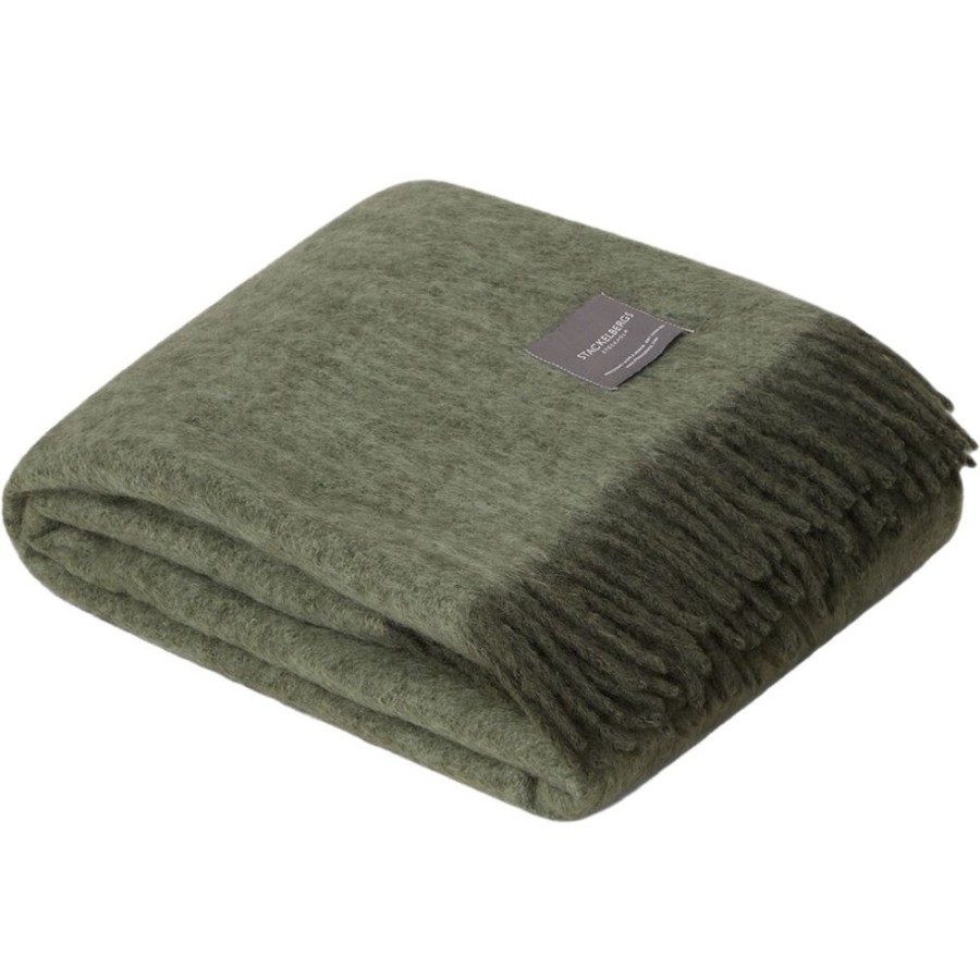 Textil Stackelbergs Pladar & Filtar | Mohair Plad 130X170 Cm, Moss