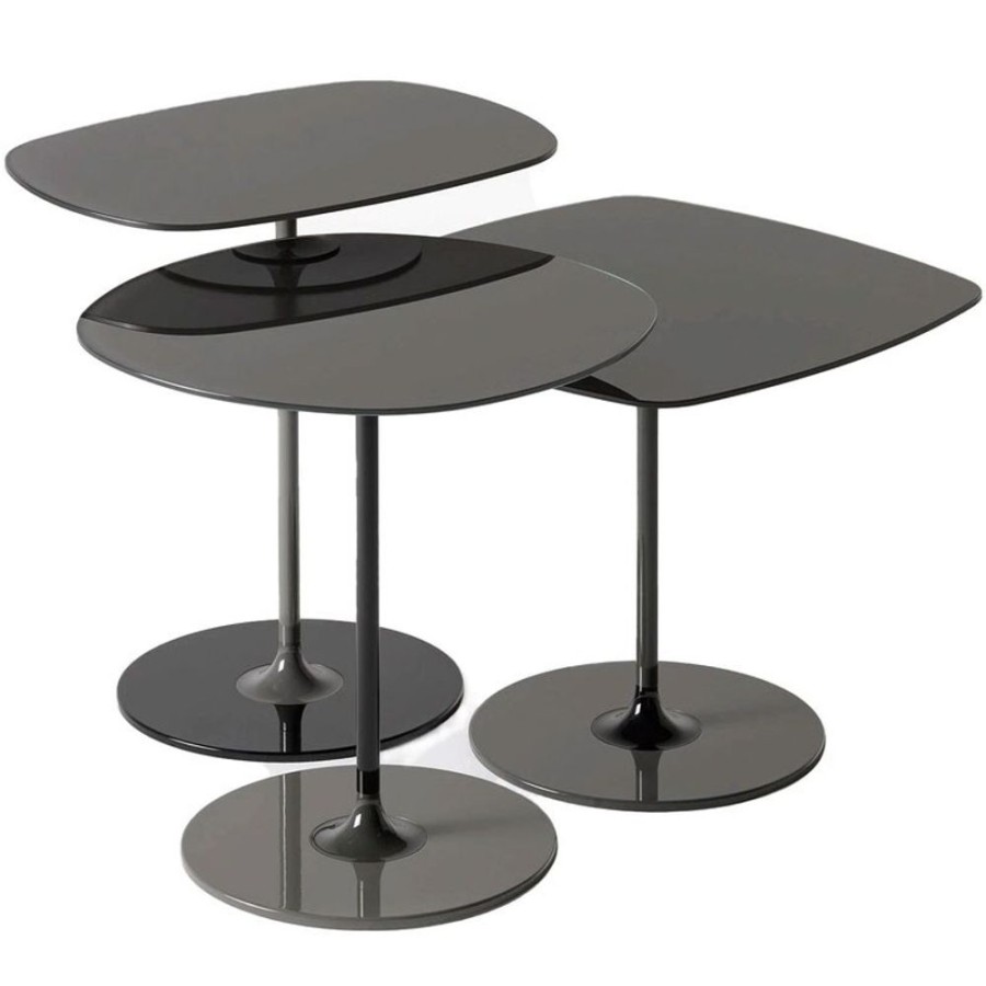 Mobler Kartell Sidobord & Smabord | Thierry Soffbord 3-Pack, Svart