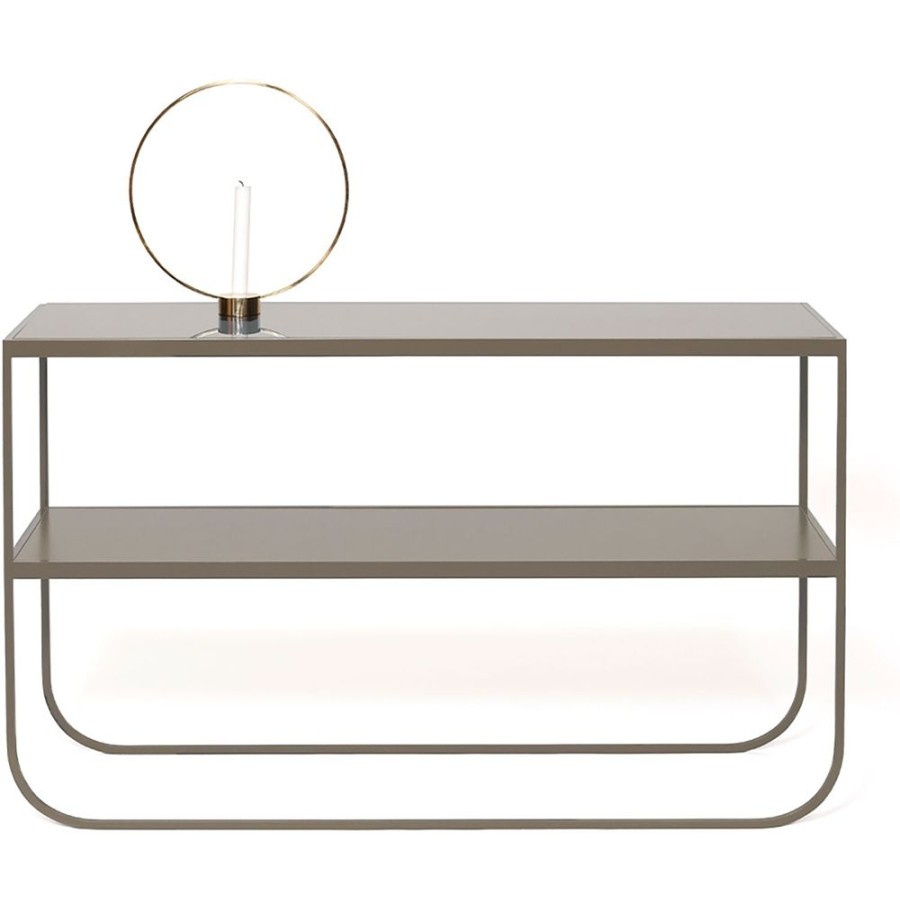 Mobler Asplund Sidobord & Smabord | Tati Console 120 Sidobord, Nougat / Lackat Glas