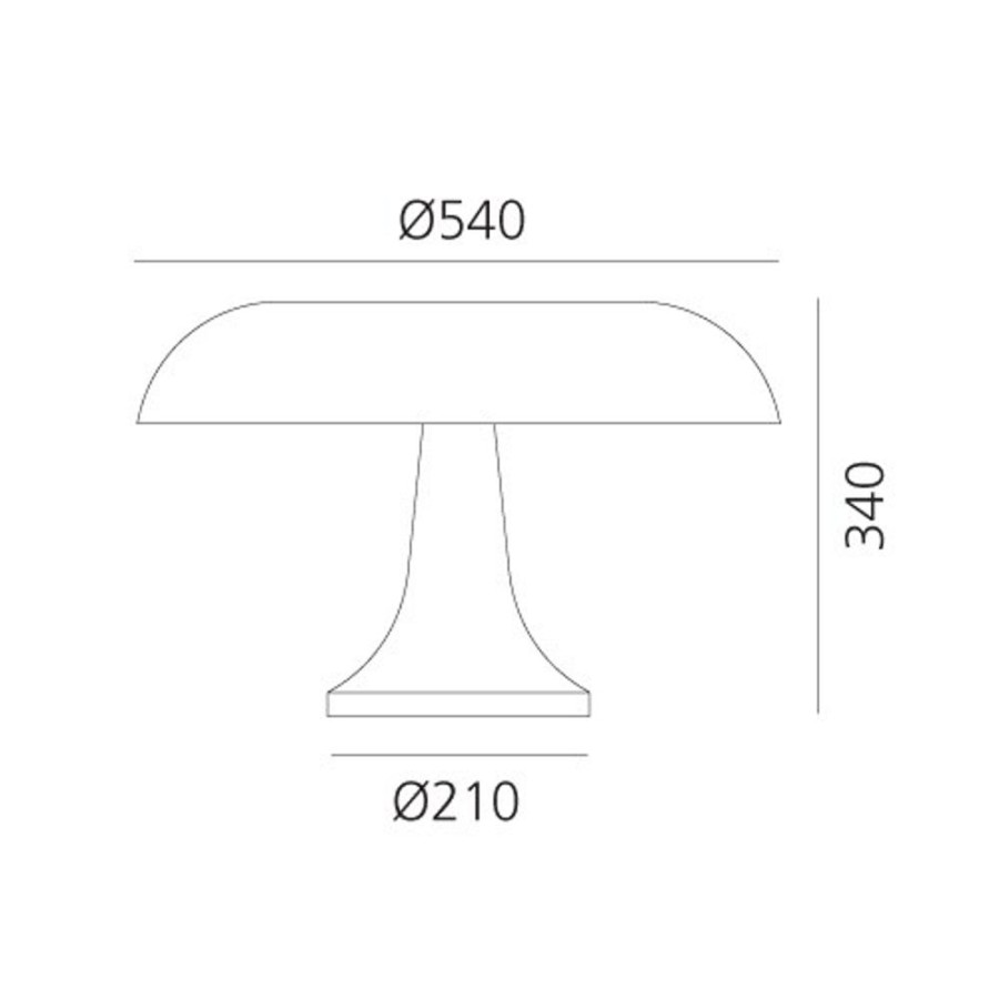 Belysning Artemide Bordslampor | Nesso Bordslampa H34 Cm, Vit