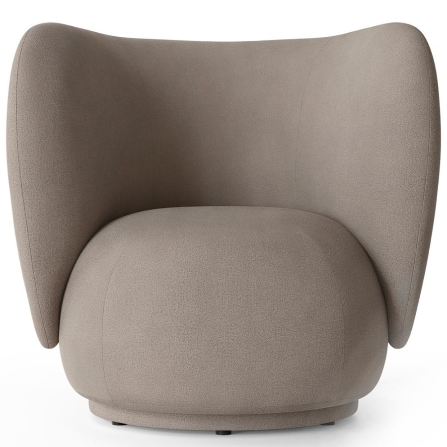 Mobler Ferm Living Fatoljer | Rico Brushed Loungestol, Varmgra