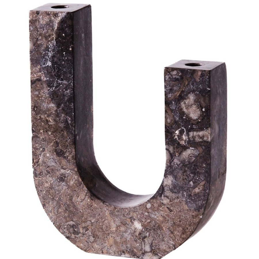 Inredning Dusty Deco Ljuslyktor | Arco Ljusstake Marmor, Gra