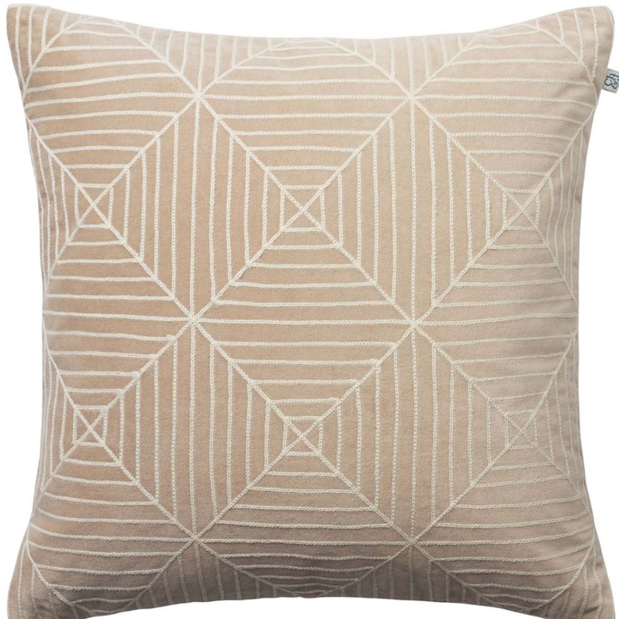 Textil Chhatwal & Jonsson Prydnadskuddar & Kuddfodral | Kulgam Kuddfodral Tan/Off-White, 50X50 Cm