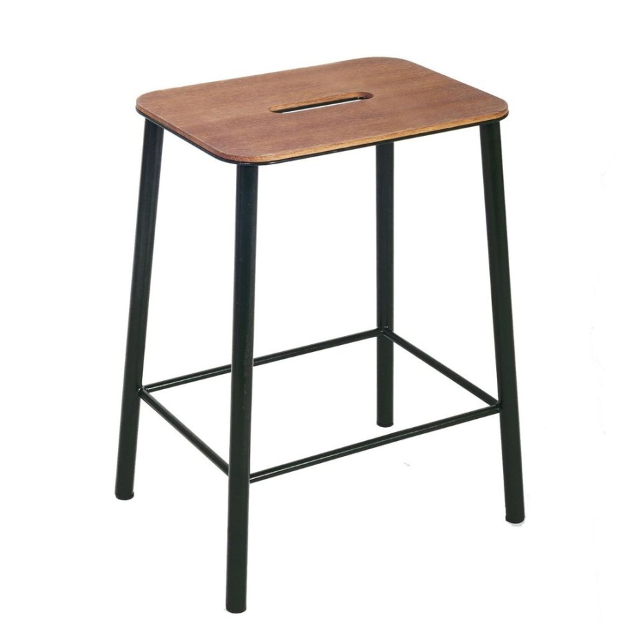 Mobler Frama Pallar | Adam Stool Pall 50 Cm, Ek/Matt Svart