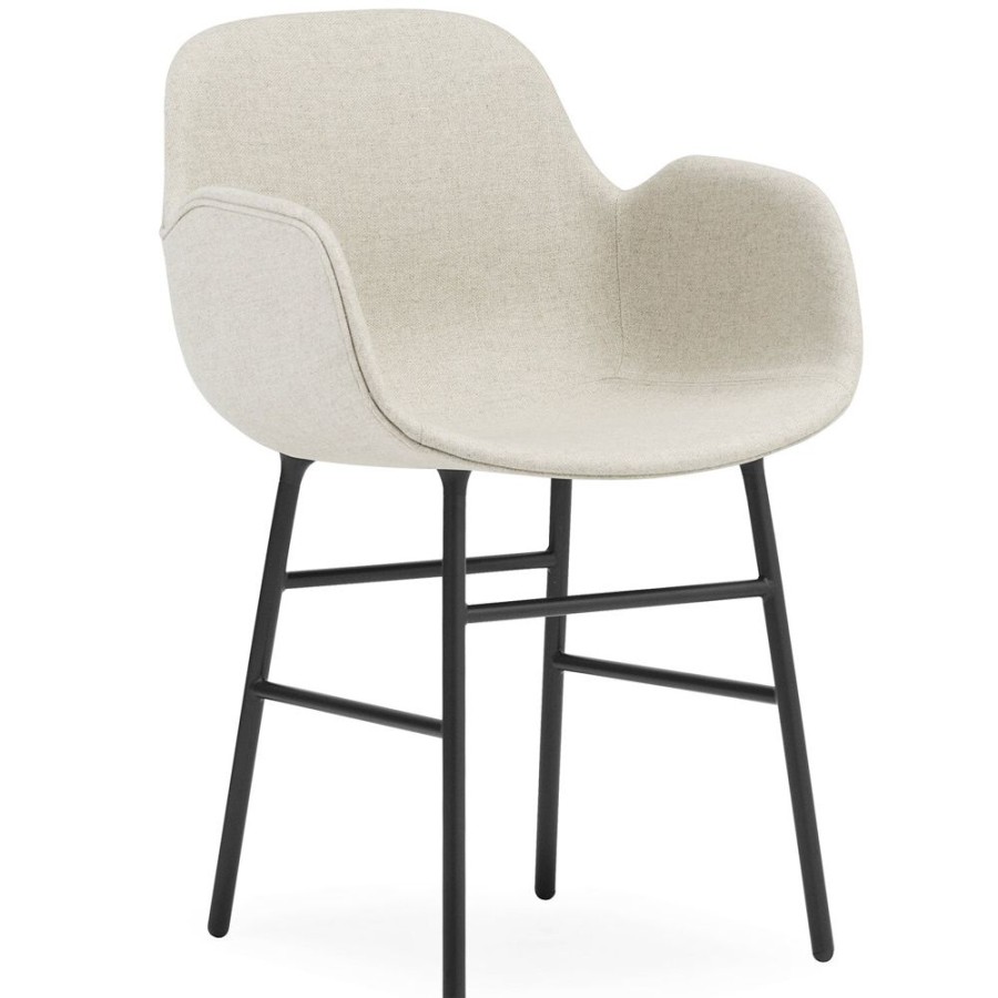 Mobler Normann Copenhagen Matstolar | Form Karmstol, Main Line Flax 20 / Svart Stal