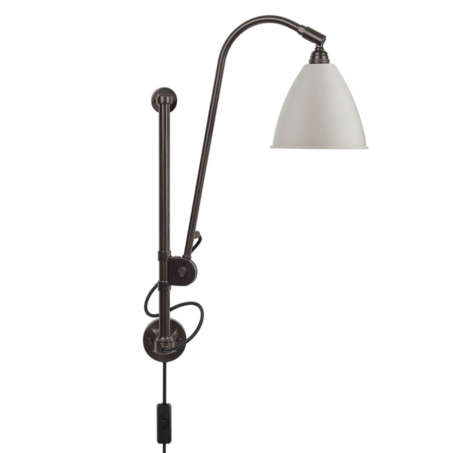 Belysning GUBI Vagglampor | Bestlite Bl5 Vagglampa, Black Brass/Classic White