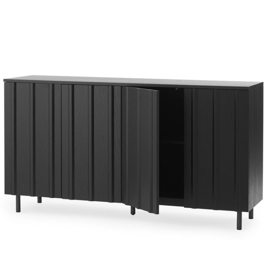 Mobler Normann Copenhagen Sideboards | Rib Skank Ek, Svart