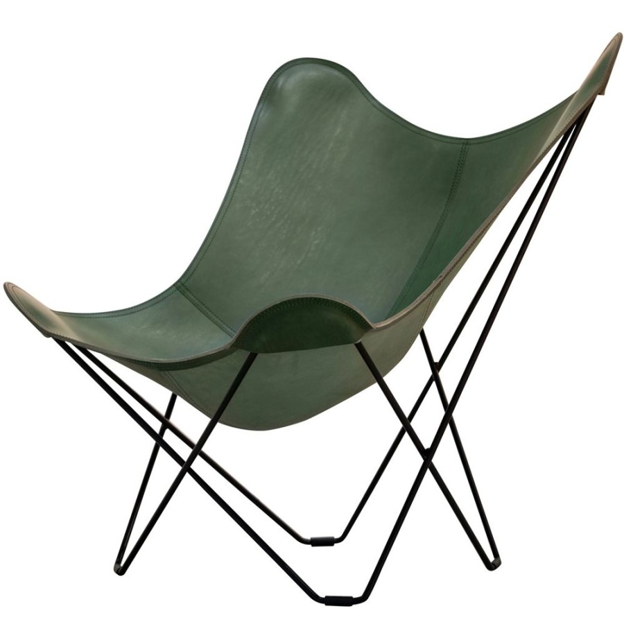 Mobler Cuero Fatoljer | Pampa Mariposa Butterfly Chair Grass Green/Black