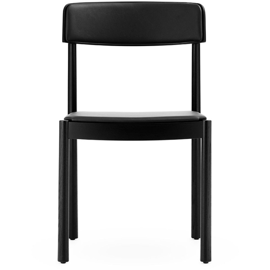 Mobler Normann Copenhagen Matstolar | Timb Stol, Ultra Leather, Svart/Svart