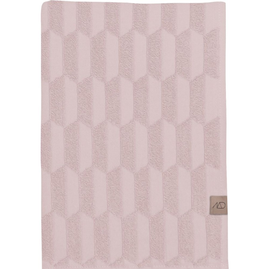 Textil Mette Ditmer Handdukar & Badlakan | Geo Handduk Powder Rose, 50X95 Cm