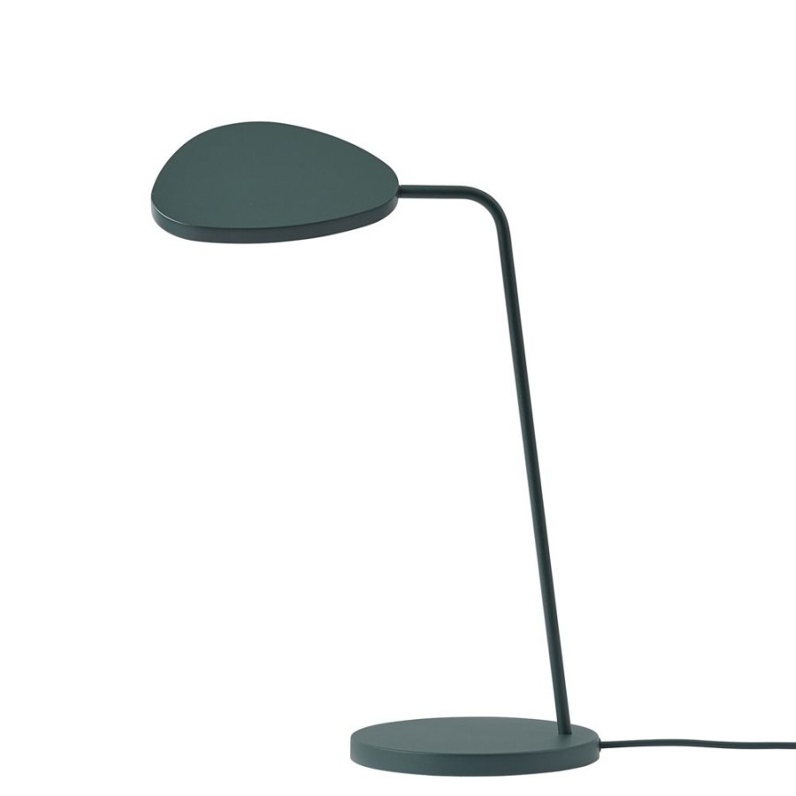 Belysning Muuto Bordslampor | Leaf Bordslampa, Morkgron