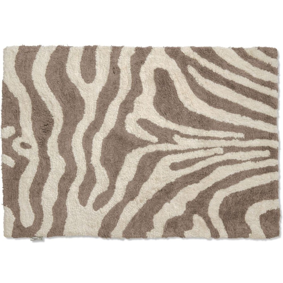 Inredning Classic Collection Badrumstextilier | Zebra Badrumsmatta 60X90 Cm, Vit/Beige