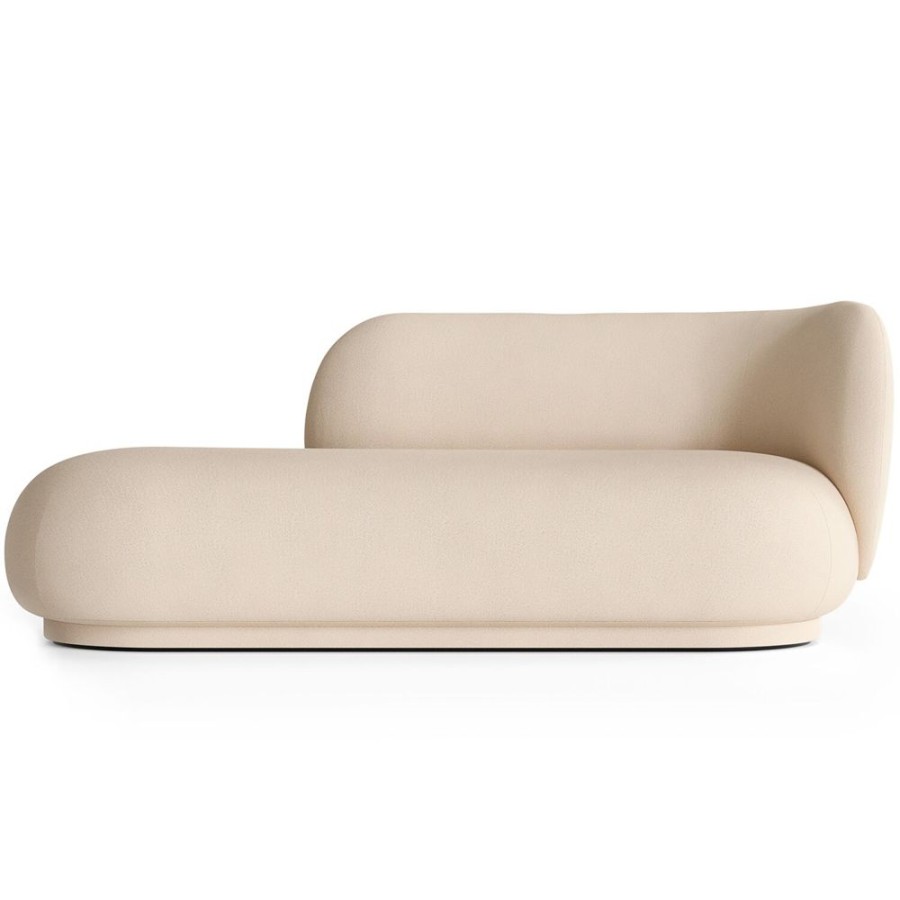 Mobler Ferm Living Hornsoffor & Divansoffor | Rico Brushed Divan Hoger, Off-White