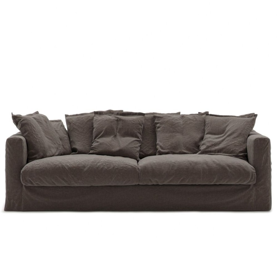 Mobler Decotique 3-Sitssoffor | Le Grand Air Soffa 3-Sits Linne, Truffle Brown