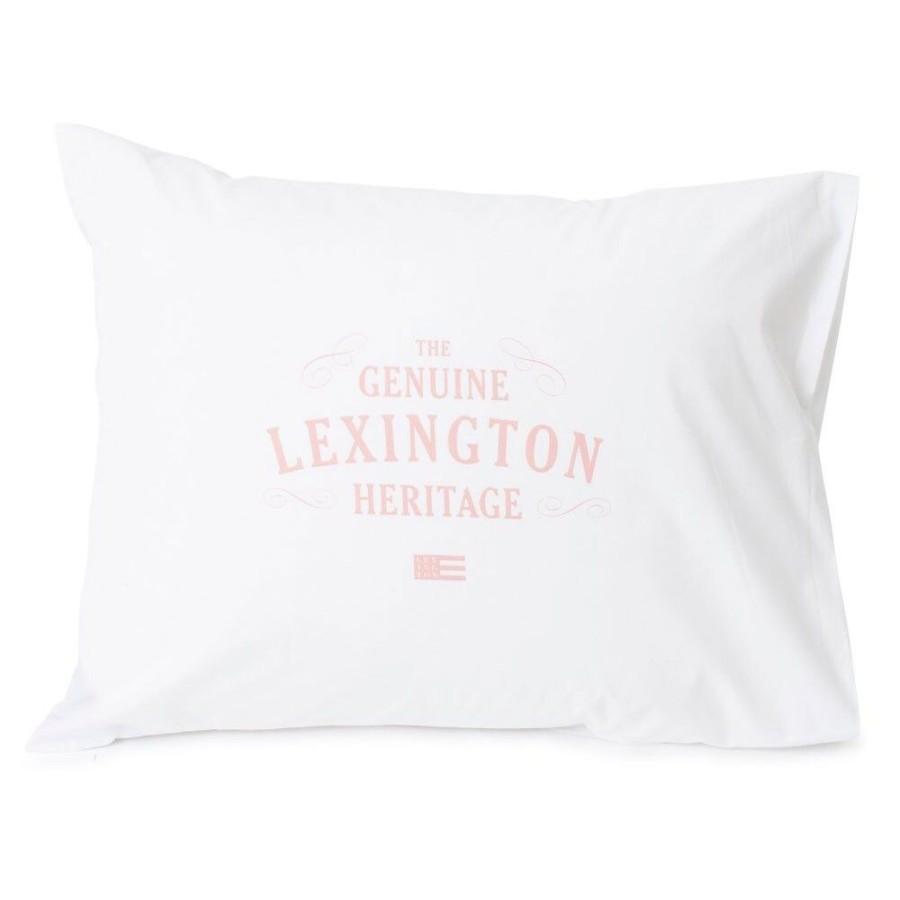 Textil Lexington Orngott | Printed Cotton Poplin Orngott 50X60 Cm, Vit / Rosa