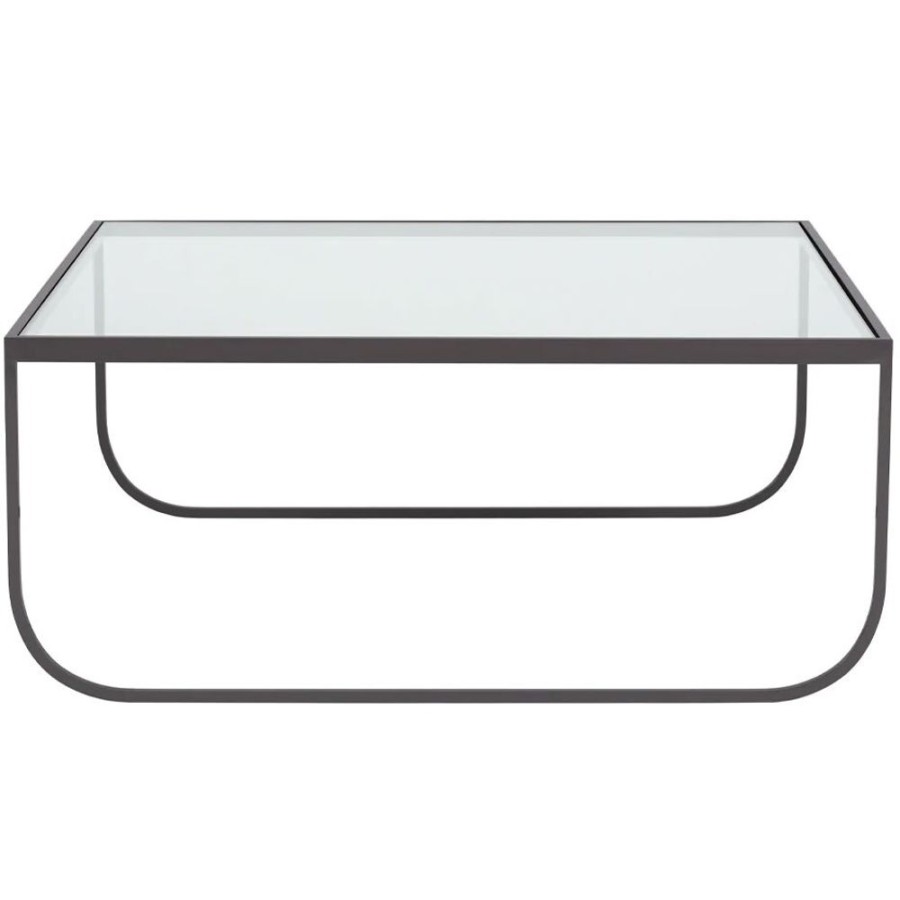 Mobler Asplund Soffbord | Tati 90 Soffbord Hogt, Quartz Grey / Glas