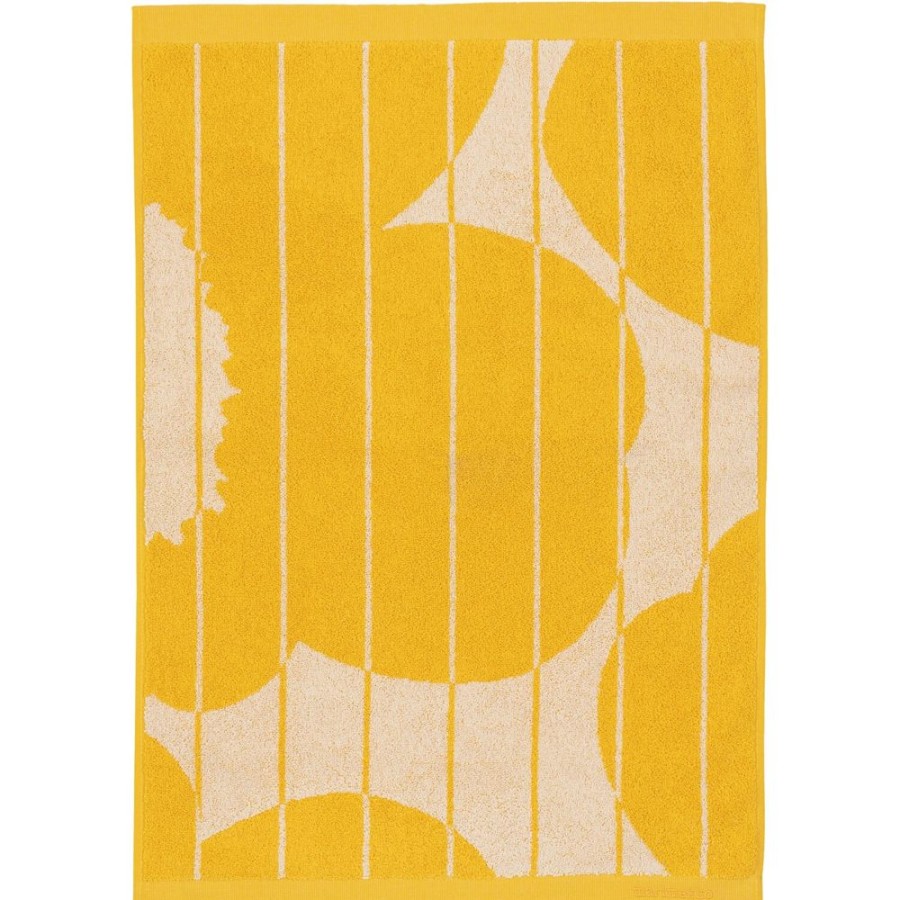 Textil Marimekko Handdukar & Badlakan | Vesi Unikko Handduk Spring Yellow, 50X70 Cm