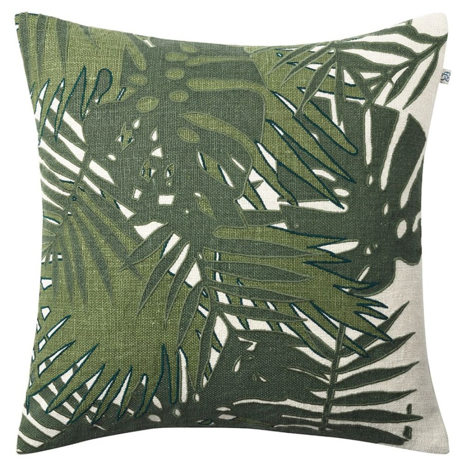 Textil Chhatwal & Jonsson Prydnadskuddar & Kuddfodral | Palm Kuddfodral 50X50 Cm, Green/Cactus Green