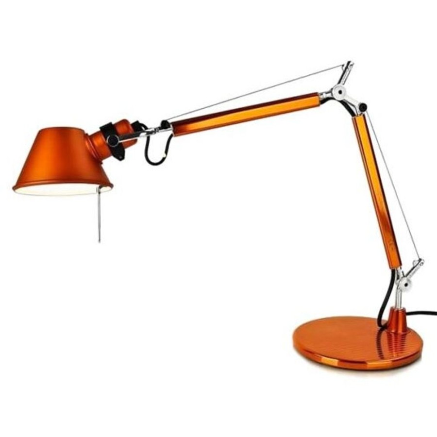 Belysning Artemide Bordslampor | Tolomeo Micro Bordslampa, Anodiserad Orange