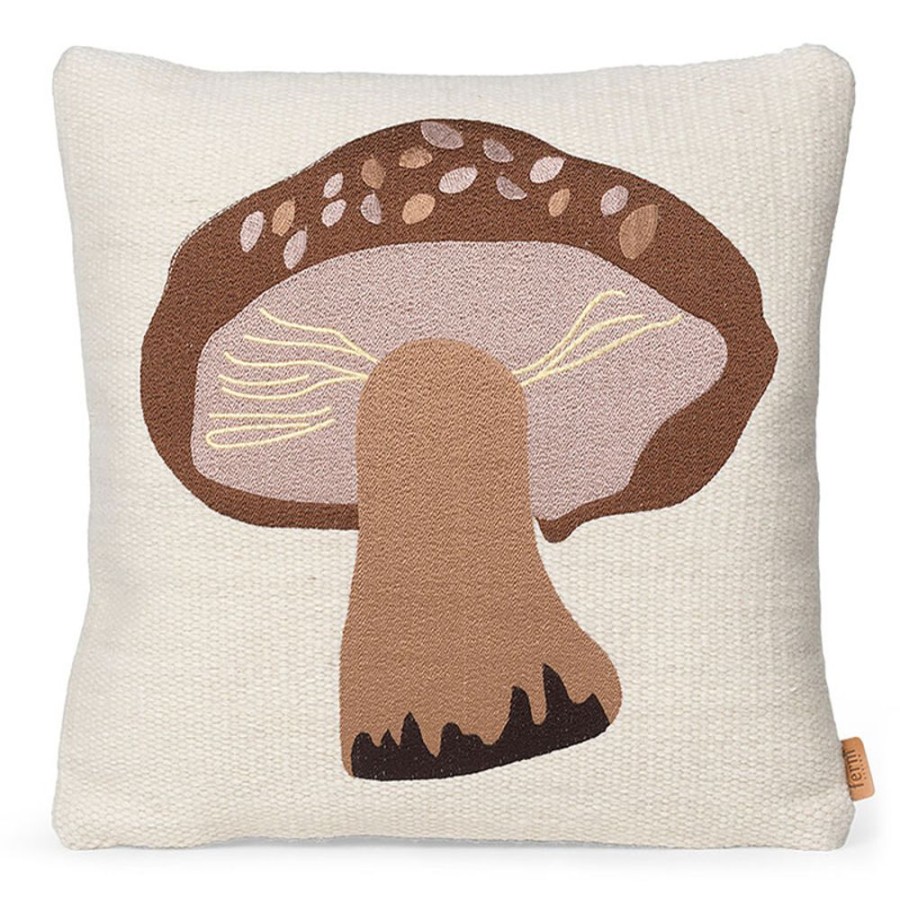 Textil Ferm Living KIDS Prydnadskuddar & Kuddfodral | Forest Prydnadskudde Broderad 40X40 Cm, Porcini