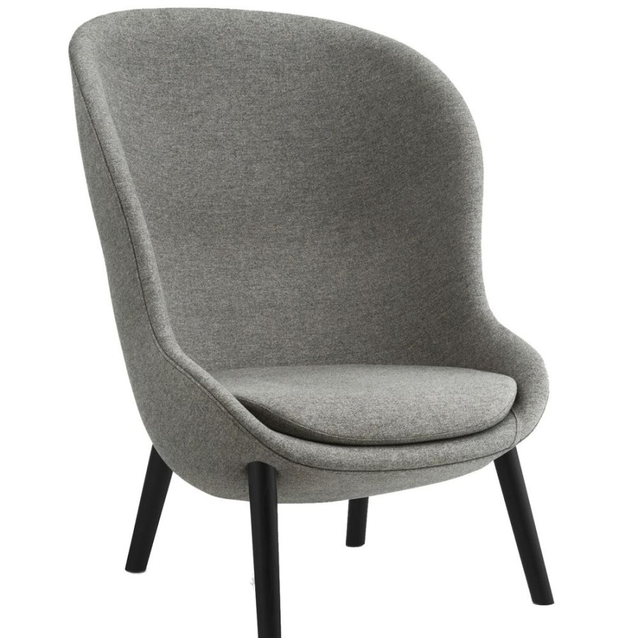 Mobler Normann Copenhagen Fatoljer | Hyg Fatolj Hog, Morkgra / Svart Ek