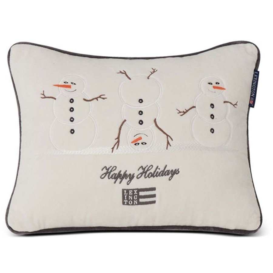 Textil Lexington Prydnadskuddar & Kuddfodral | Snowmen Organic Cotton Velvet Kudde 30X40 Cm