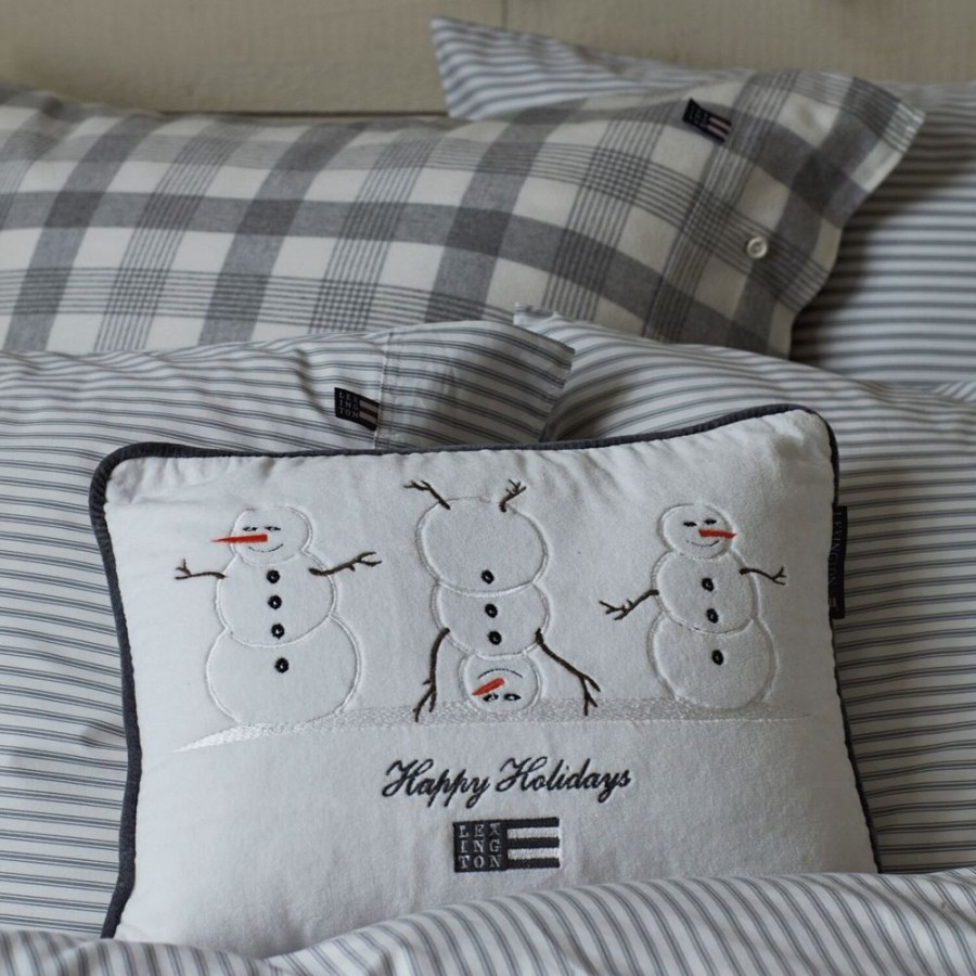 Textil Lexington Prydnadskuddar & Kuddfodral | Snowmen Organic Cotton Velvet Kudde 30X40 Cm