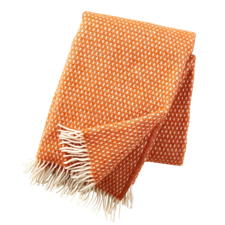 Textil Klippan Yllefabrik Pladar & Filtar | Knut Ullplad 130X200 Cm, Orange