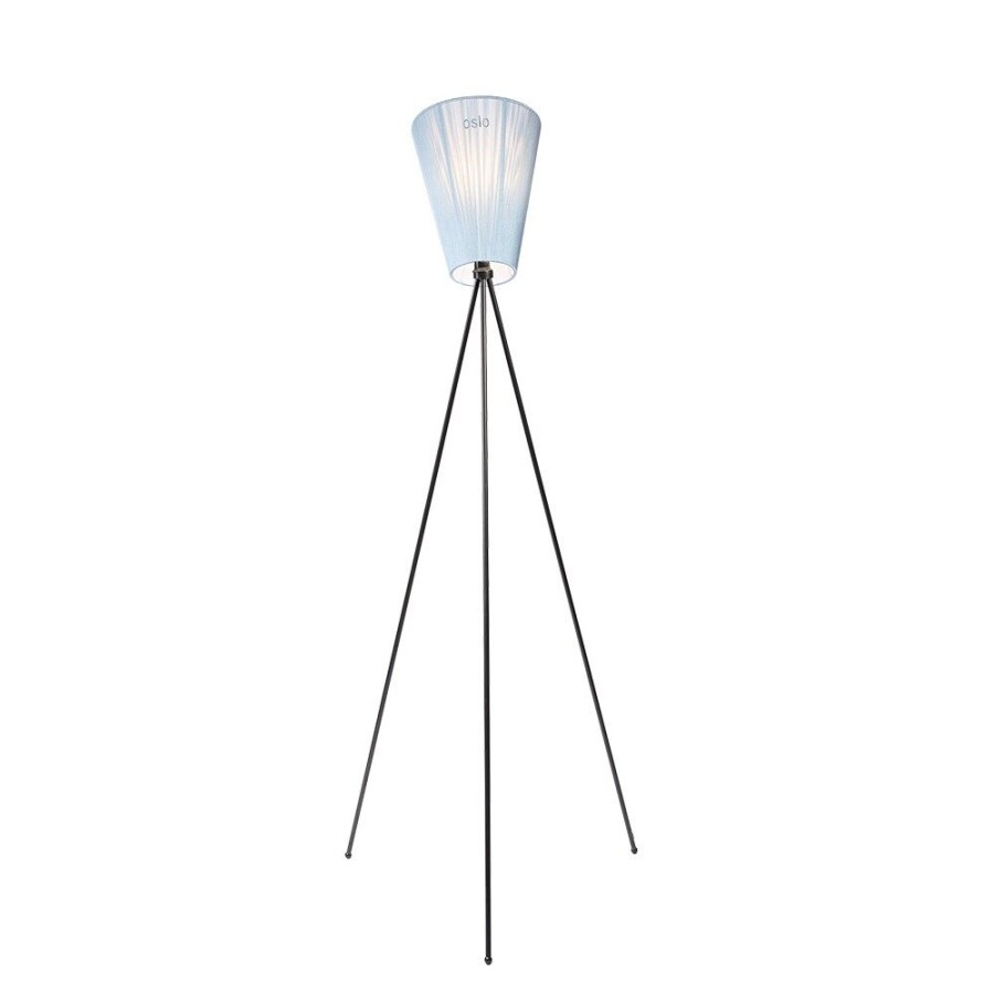 Belysning Northern Golvlampor | Oslo Wood Golvlampa, Black/Light Blue