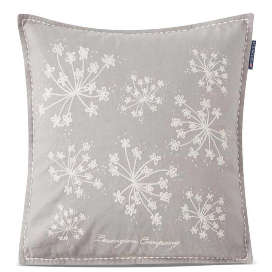 Textil Lexington Orngott | Flower Embroidered Kuddfodral, 50X50 Cm