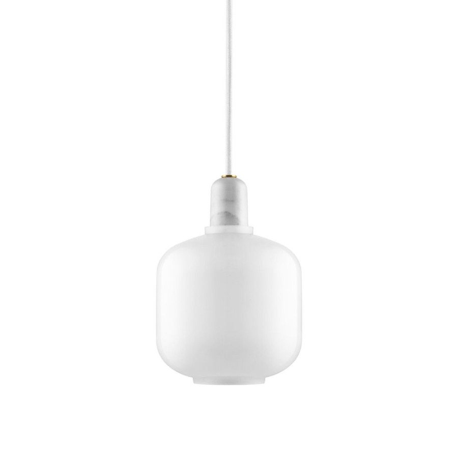 Belysning Normann Copenhagen Taklampor | Amp Pendel Liten, Vit/Vit Marmor