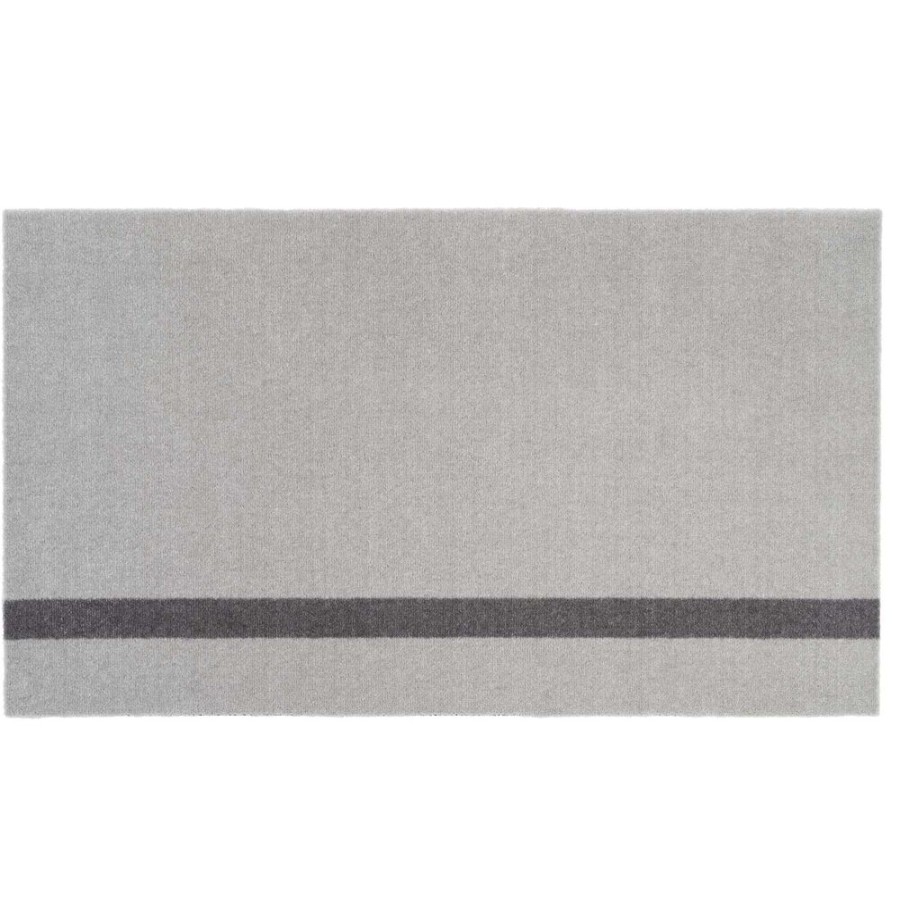 Mattor Tica Copenhagen Plastmattor | Stripes Vertikal Matta Ljusgra / Steel Grey, 67X120 Cm