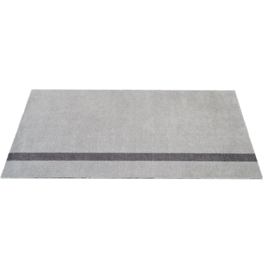 Mattor Tica Copenhagen Plastmattor | Stripes Vertikal Matta Ljusgra / Steel Grey, 67X120 Cm