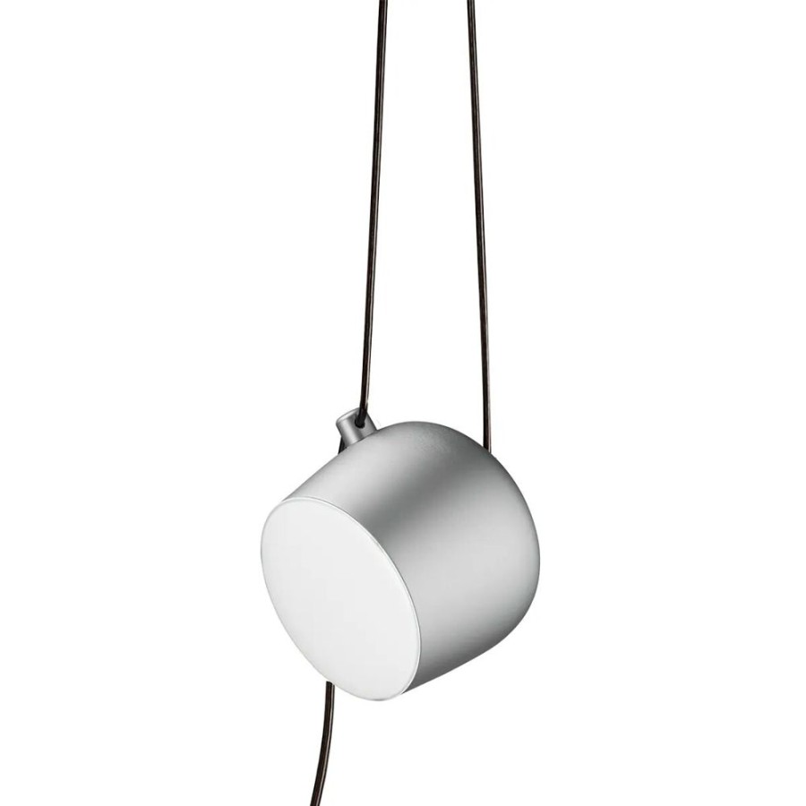 Belysning Flos Taklampor | Aim Cable-Plug Pendel, Light Silver Anodized