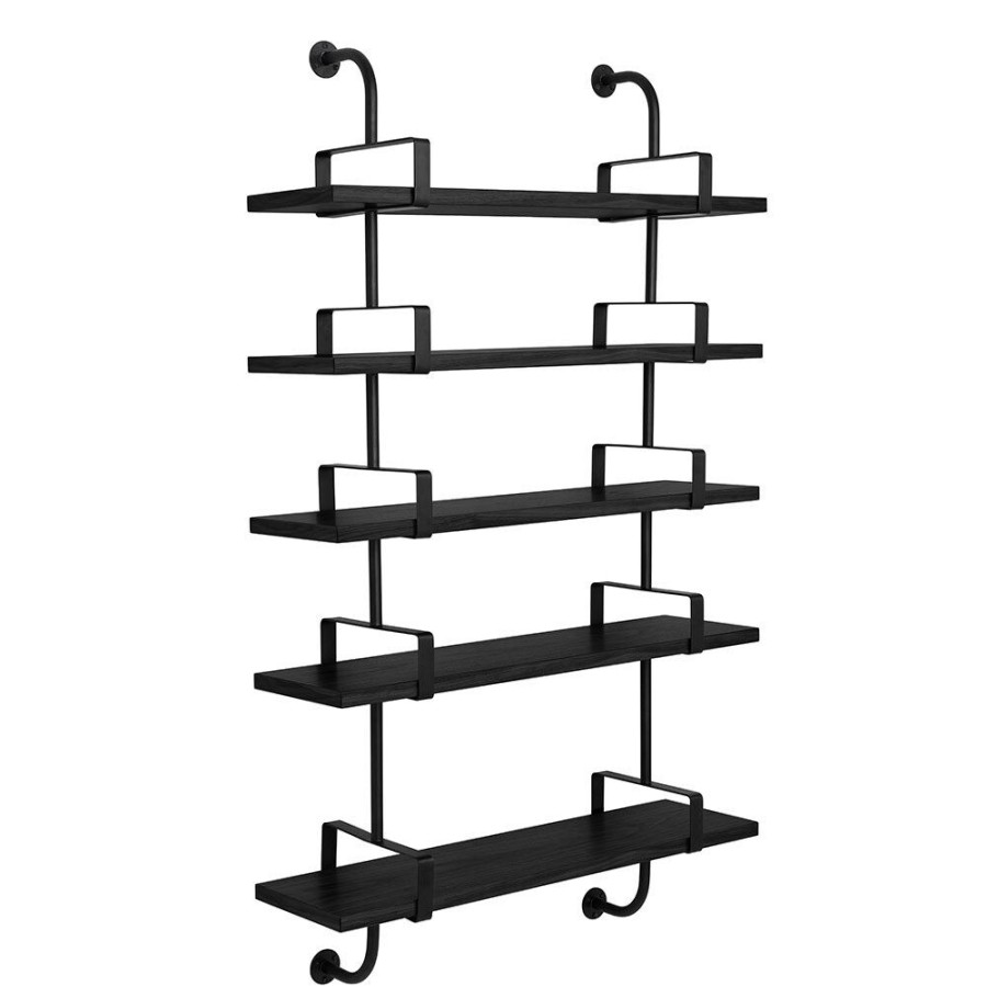 Mobler GUBI Vagghyllor & Vaggskap | Demon Hylla 5, 95 Cm, Svart/Svartbetsad Ask