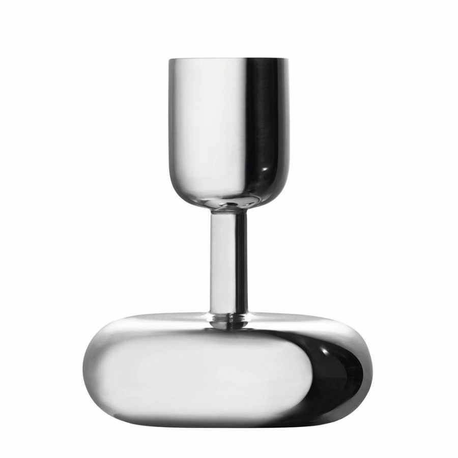 Inredning Iittala Ljusstakar | Nappula Ljusstake 107 Mm, Stal