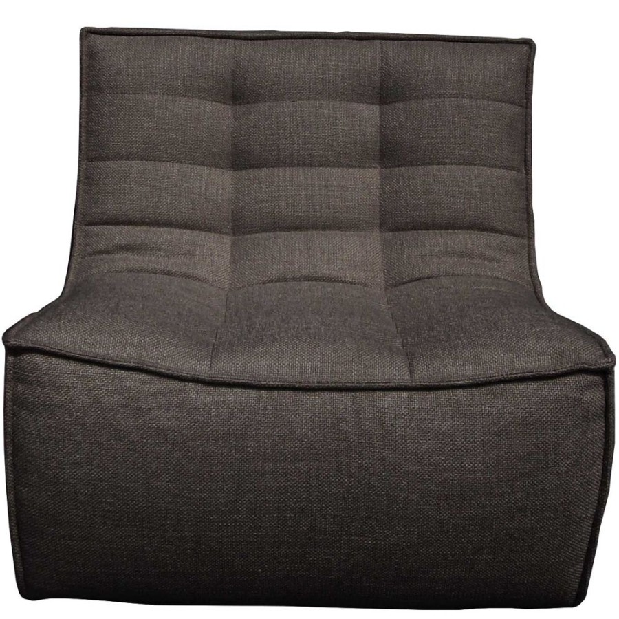 Mobler Ethnicraft Fatoljer | N701 Soffa, Morkgra 1-Sits