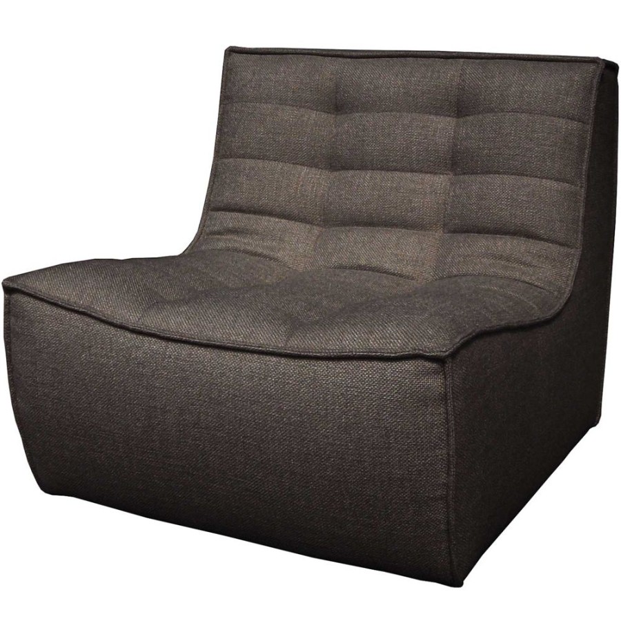 Mobler Ethnicraft Fatoljer | N701 Soffa, Morkgra 1-Sits