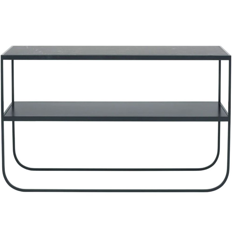 Mobler Asplund Sidobord & Smabord | Tati Console 120 Sidobord, Char Grey / Nero Marquina