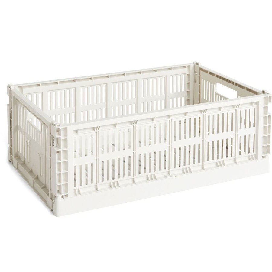 Inredning HAY Boxar & Askar | Colour Crate Forvaringslada L 34,5X53 Cm, Off-White