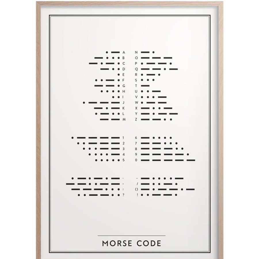 Inredning Kunskapstavlan® Posters | Morse Code Poster50X70 Cm