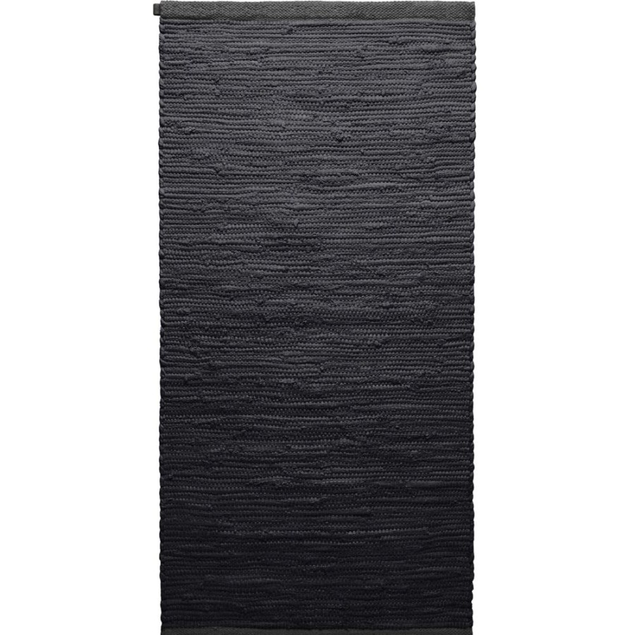 Mattor Rug Solid Bomullsmattor & Trasmattor | Cotton Matta Charcoal, 65X135 Cm