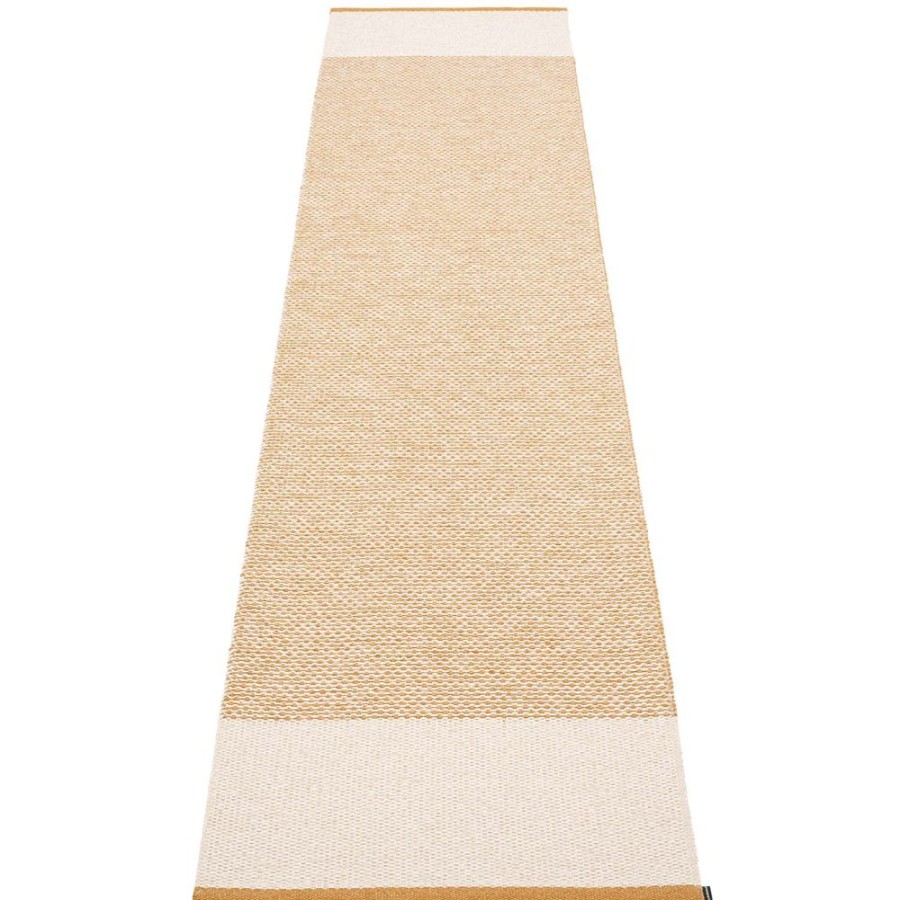 Mattor Pappelina Plastmattor | Edit Matta Ochre / Vanilla / Beige Metallic, 70X300 Cm