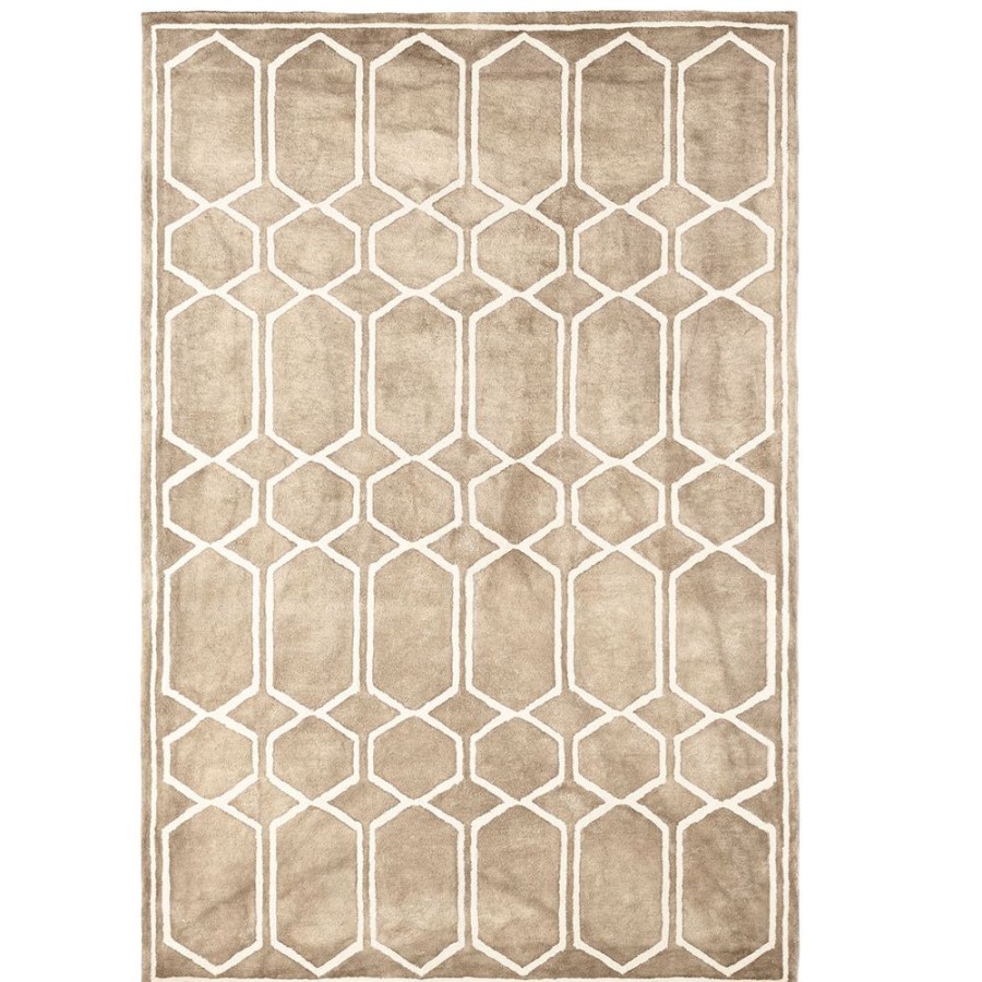 Mattor Dusty Deco Viskosmattor & Polyestermattor | Tie Dye Ullmatta 200X300 Cm, Beige