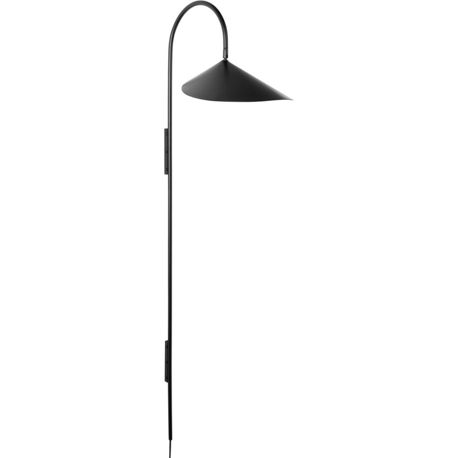 Belysning Ferm Living Vagglampor | Arum Swivel Vagglampa 127 Cm, Svart