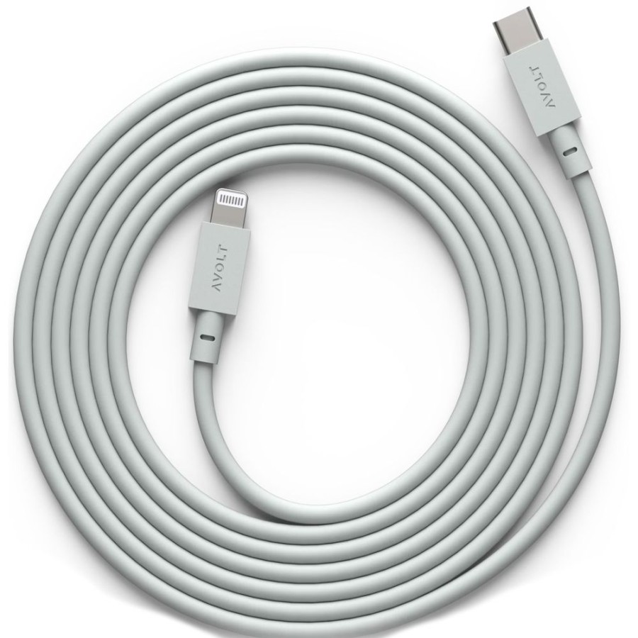 Belysning Avolt Lampsladdar & Ovriga Lamptillbehor | Cable 1 Laddsladd Usb-C / Lightning 2 M, Gotland Grey